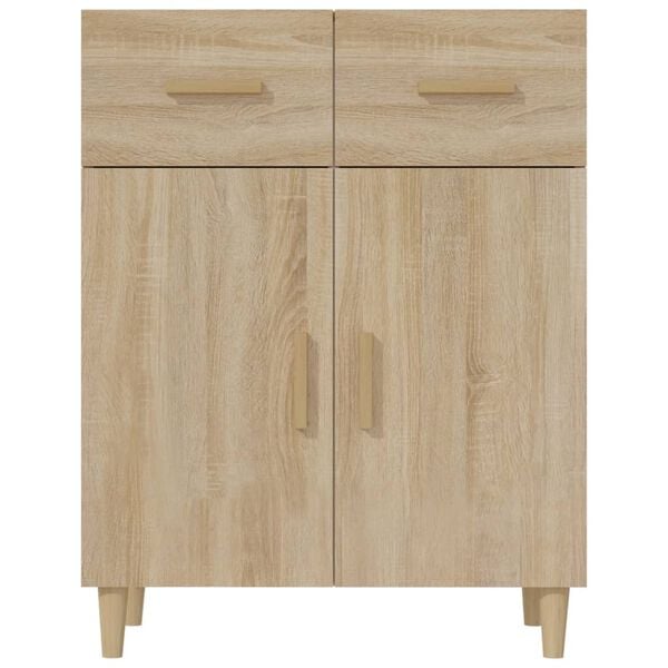 vidaXL Sideboard Sonoma Oak 27.4"x13.4"x35" Engineered Wood