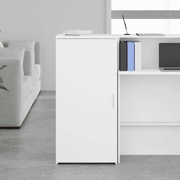 vidaXL Storage Cabinet White Engineered wood Medium Storage Cabinet