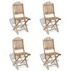 vidaXL Garden Furniture Set Natural Bamboo Solid Bamboo Medium Foldable