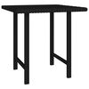 vidaXL Garden Side Table Black PE rattan, powder-coated steel Medium