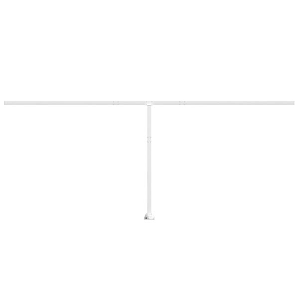 vidaXL Awning Post Set White Iron 236.2 x 96.5 in Adjustable Armrests