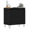 vidaXL Bathroom Sink Cabinet Black Oak 22.83 x 12.99 x 23.62 in