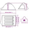 vidaXL Camping Tent Dome 3-Person White Blackout Fabric Waterproof