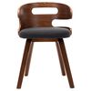 vidaXL Dining Chair Set of 4 Dark Grey and Dark Brown