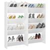 vidaXL Wall Shoe Cabinets 4 pcs White 23.6"x7.1"x23.6" Engineered Wood