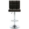 vidaXL Bar Stool Set of 2 Brown Faux leather, Steel Height-Adjustable