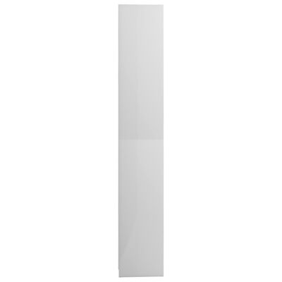vidaXL Bathroom Cabinet High Gloss White 11.8"x11.8"x72.2" Engineered Wood