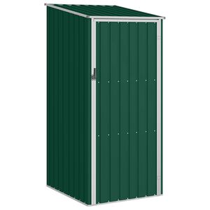 vidaXL Garden Shed Green Galvanized steel Medium Durable Garden Shed