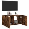 vidaXL TV Wall Cabinet Smoked Oak Engineered Wood Medium TV Wall Cabinet