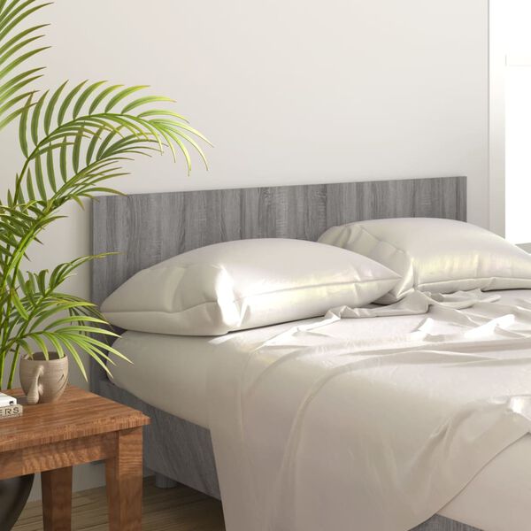 vidaXL Bed Headboard Gray Sonoma Engineered wood Double