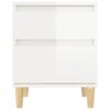 vidaXL Bedside Cabinet High gloss white Engineered wood