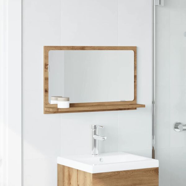 vidaXL Bathroom Mirror Cabinet Artisan Oak Engineered wood, Glass Compact