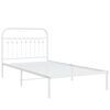 vidaXL Bed Frame White Steel 39.4 x 78.7 in Bed Frame Rectangular
