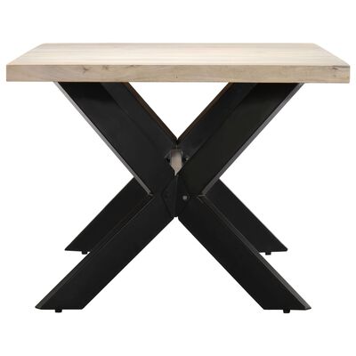 vidaXL Dining Table 55.1"x27.6"x29.5" Solid Bleached Mango Wood