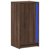 vidaXL Sideboard Brown oak Engineered wood, glass 33.5 in tall Sideboard