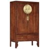 vidaXL Wardrobe Brown Solid Acacia Wood 39.4x19.7x68.9 in Doors