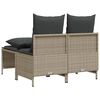 vidaXL Garden Sofa Set Light Grey PE Rattan Medium Modular