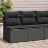 vidaXL Garden Sofa Set Black