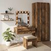 vidaXL Dressing Table Brown 23.62 x 15.75 x 27.56 in Engineered Wood