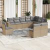 vidaXL Garden Sofa Set Beige, Light Grey
