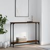 vidaXL Console Table Brown Oak Engineered wood, Metal Narrow