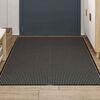 vidaXL Doormat Stripe black and grey PP (Polypropylene) Large Non-slip