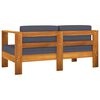 vidaXL Garden Lounge Set Teak look, Dark grey