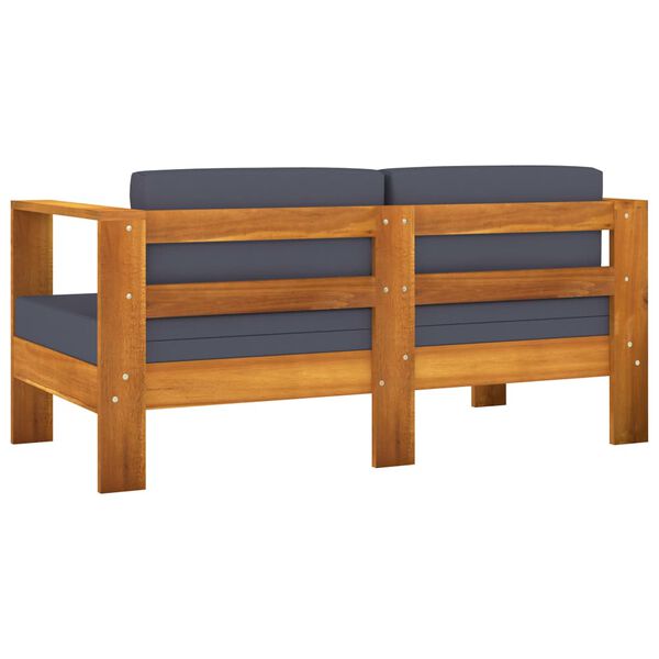 vidaXL Garden Lounge Set Teak look, Dark grey