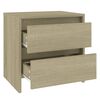 vidaXL Bedside Cabinet Sonoma Oak Engineered Wood Compact