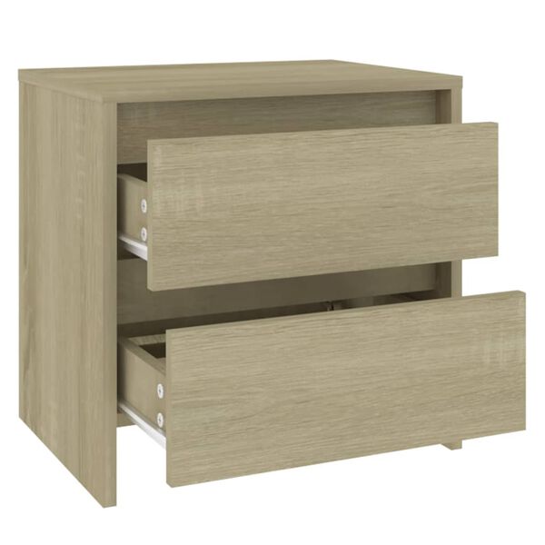vidaXL Bedside Cabinet Sonoma Oak Engineered Wood Compact