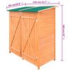 vidaXL Garden Shed Natural wood with green roof