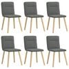 vidaXL Dining Chair Set of 6 Dark Grey