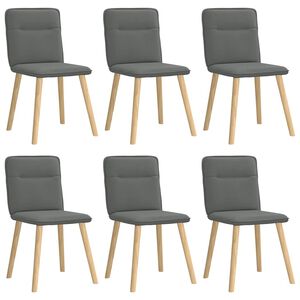 vidaXL Dining Chair Set of 6 Dark Grey