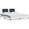vidaXL Bed Frame White and Black