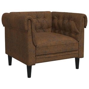 vidaXL Chesterfield Sofa Chair Brown