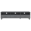 vidaXL TV Cabinet Dark Grey Solid Pinewood, MDF Standard TV Cabinet