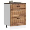 vidaXL Kitchen Base Cabinet Old Wood Engineered Wood 23.6 x 18.1 x 32.1 in
