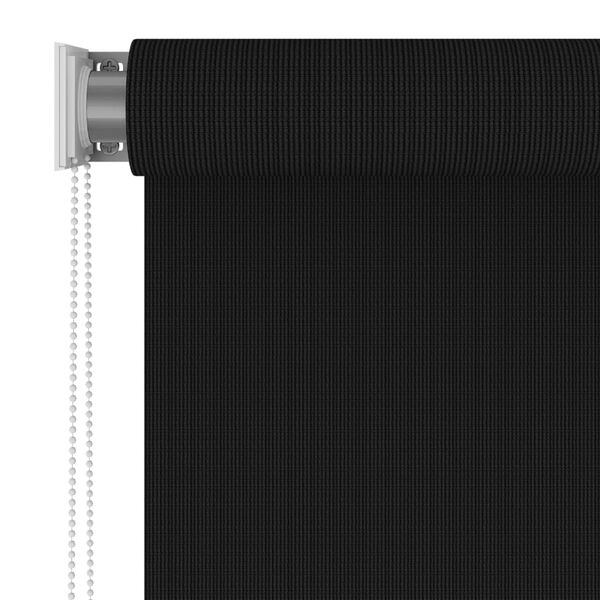 vidaXL Roller Blind Black High-density polyethylene (HDPE) 55.1 x 90.6 in