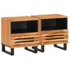 vidaXL Bedside Cabinet Set of 2 Brown