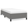 vidaXL Bed Frame Dark gray Polyester, Plywood, Engineered Wood Twin