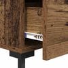 vidaXL Bedside Cabinet with Drawer Old Wood 15.75 x 15.75 x 25.98 in
