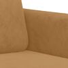 vidaXL 3-seater Sofa Brown Velvet (100% polyester), metal, textilene