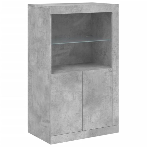 vidaXL Side Cabinet Concrete Grey Engineered Wood Medium Side Cabinet