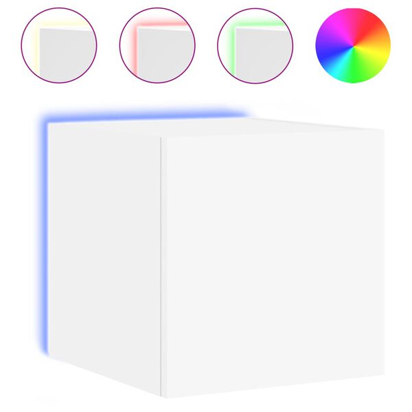 vidaXL TV Wall Cabinet White Engineered wood Compact TV Wall Cabinet