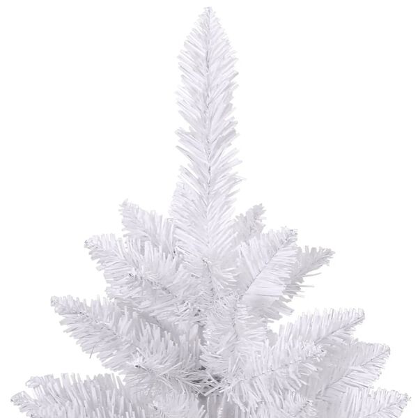 vidaXL Artificial Hinged Christmas Tree with Stand White 118.1"