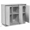 vidaXL LED Sideboard Grey Sonoma 90 x 32 x 75 cm Engineered Wood