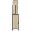 vidaXL Bathroom Furniture Set Sonoma Oak Engineered Wood, Metal Large