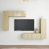 vidaXL TV Cabinet Set Set of 4 Sonoma Oak Engineered Wood Medium