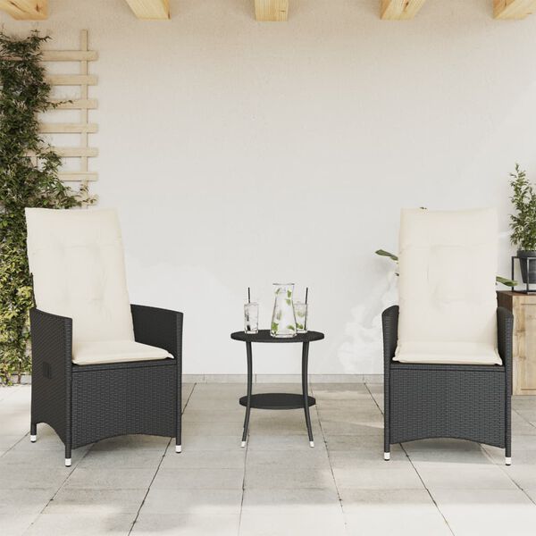 vidaXL Bistro Set Black