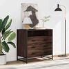 vidaXL Drawer Cabinet Brown Oak Engineered Wood, Metal Medium